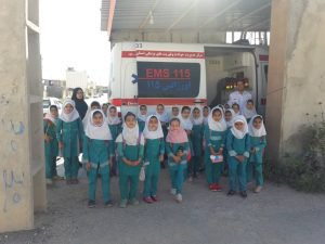 آموزش و بازدید کودکان مدارس و مهد کودکها از اورژانس ۱۱۵ کهگیلویه و بویر احمد