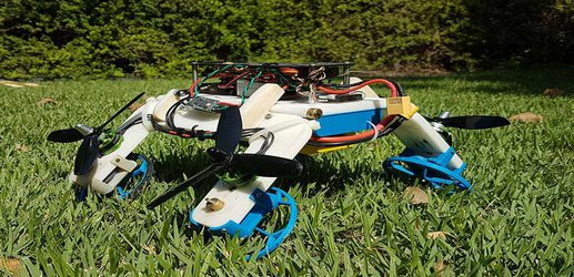 Drone can transform into a tiny car to to slide under small gaps