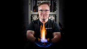 This former playwright aims to turn solar and wind power into gasoline