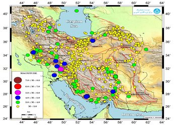 ثبت بیش از ۸۶۰ زمین‌لرزه در تیر ۱۳۹۸ توسط مرکز لرزه‌نگاری موسسه ژئوفیزیک دانشگاه تهران
