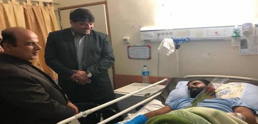 عیادت فرماندار از بیماران بستری در بیمارستان آل جلیل آق قلا