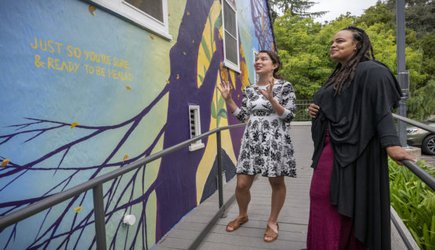 New Stanford mural connects campus to local nature, diversity and history