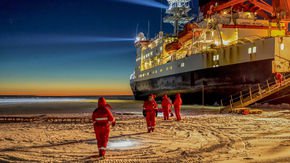 Arctic researchers will lock this ship in ice for a year to study the changing polar region