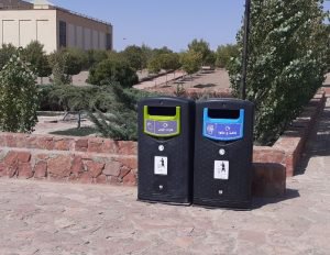 در راستای تحقق اهداف مدیریت سبز صورت گرفت: استقرار سطل های تفکیک زباله از مبدا در دانشگاه حکیم سبزواری