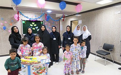 جشن هفته ملی کودک در بیمارستان بهار برگزار شد