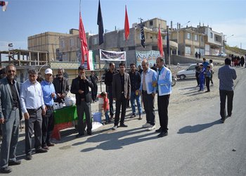 حضور بازرسان سلامت محیط کار در مراسم جاماندگان حسینی در شهرستان سامان