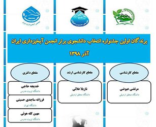 درخشش دانشجویان دانشگاه محقق اردبیلی در جشنواره انتخاب دانشجوی برتر انجمن آبخیزداری ایران