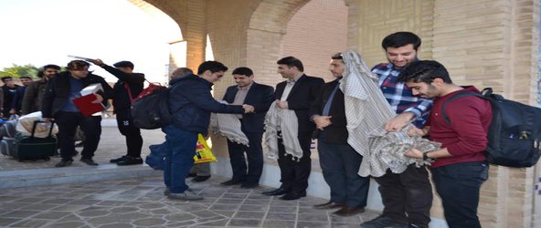 بدرقه دانشجویان برادر اردوی زیارتی - تربیتی «صراط» به مشهد مقدس