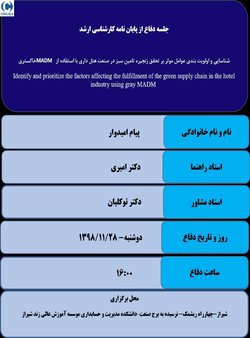 شناسایی و اولویت بندی عوامل موثر بر تحقق زنجیره تامین سبز در صنعت هتل داری با استفاده از MADM  خاکستری