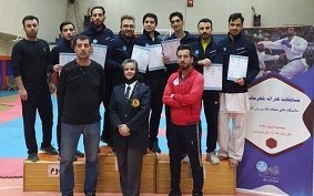 قهرمانی کاراته کاهای پسر دانشگاه تهران در مسابقات منطقه یک