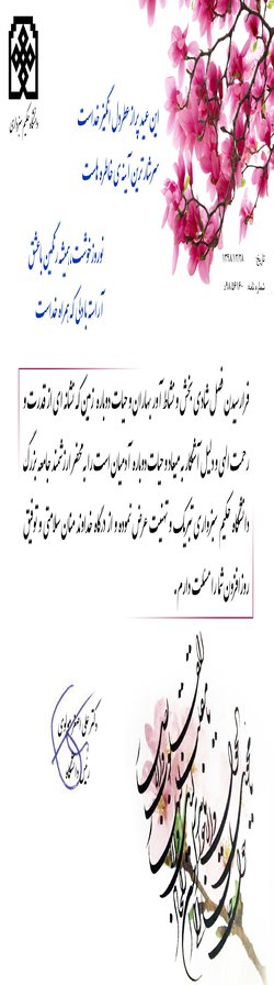 پیام تبریک دکترمولوی رئیس دانشگاه حکیم سبزواری به مناسبت آغاز سال ۱۳۹۹