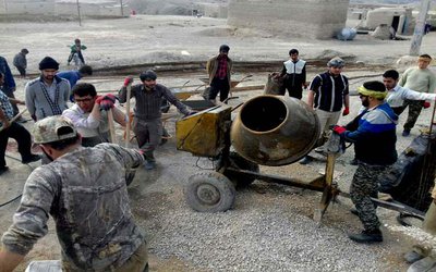 حضور دانشجویان جهادگر واحد بجنورد در منطقه محروم روستای باران آباد