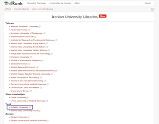 قرارگیری نام دانشگاه اردکان در فهرست کتابخانه‌های آکادمیک موسسه UniRank