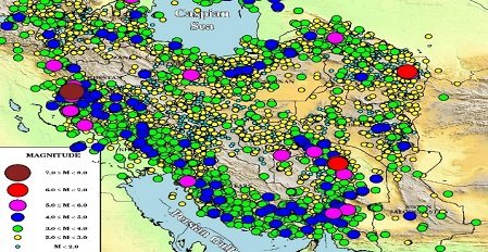 ایران در سال ۱۳۹۶ بیش از ۱۸ هزار بار لرزید