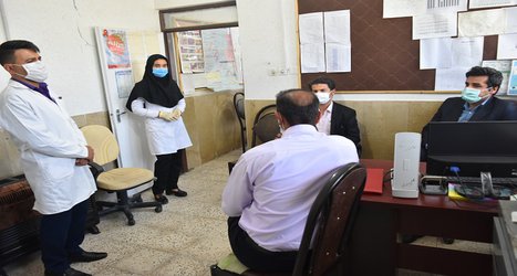 بازدید سرپرست شبکه بهداشت و درمان گچساران از خانه بهداشت آرو
