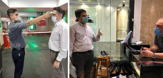 بازدید کارشناسان بهداشت حرفه ای از مجتمع های تجاری شمیران