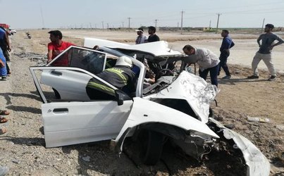رئیس اورژانس تربت جام گفت : ۲کشته و ۶مصدوم براثر برخورد پراید و پی کی در تربت جام