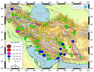 ثبت بیش از ۸۰۰ زمین‌لرزه در مرداد ۱۳۹۹ توسط مرکز لرزه‌نگاری موسسه ژئوفیزیک دانشگاه تهران