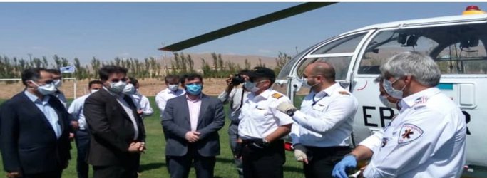 صدای بالگرد اورژانس هوایی استان پس از مدتها در آسمان چهارمحال و بختیاری طنین انداز شد