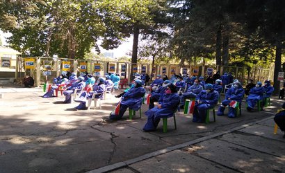 قدردانی فرمانده نیروی انتظامی استان از مدافعان سلامت مرکز آموزشی درمانی سینا فرشچیان