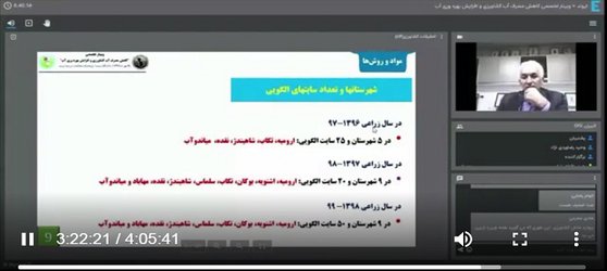 برگزاری وبینار تخصصی با موضوع "دستاوردهای پروژه تحولی ترویج برای احیای دریاچه ارومیه در آذربایجان غربی در مجموعه سخنرانی‌های کاهش مصرف آب کشاورزی و افزایش بهره‌وری آب»