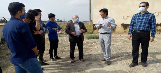 برگزاری کلاس عملی درس آبیاری دانش آموزان هنرستان وابسته کشاورزی شهید روحانی فرد کردکوی در محل شرکت آبیاری پیوند آق قلا