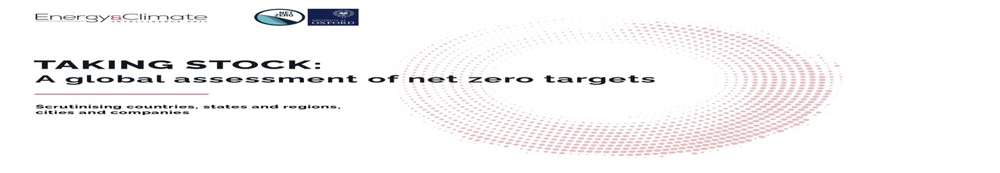Net Zero pledges go global, now action needs to follow words - Oxford-ECIU report