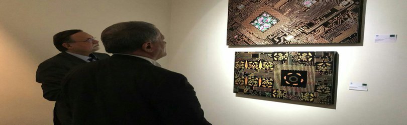 بازدید محسن هاشمی رفسنجانی از نمایشگاه بین المللی نقاشی و تصویرگری اکو، 31فروردین ماه 1397
