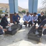 غبار روبی و زیارت مزار شهدای گمنام شهرستان گرمی