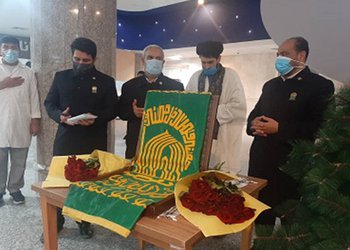 طنین نوای شورانگیز خادمان حضرت علی ابن موسی‌الرضا (ع) در مرکز آموزشی درمانی شهدای خلیج‌فارس بوشهر/گزارش تصویری