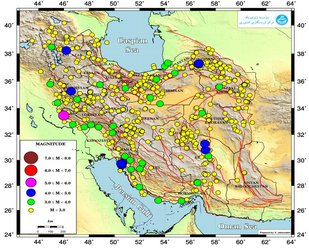 ثبت بیش از ۸۰۰ زمین‌لرزه توسط مرکز لرزه‌نگاری موسسه ژئوفیزیک دانشگاه تهران