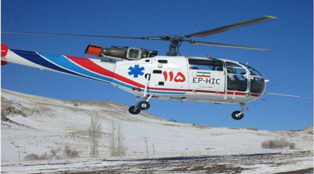 امدادرسانی هوایی اورژانس به دو حادثه در شهرستان کوهرنگ