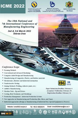 هجدهمین همایش ملی و هفتمین کنفرانس بین‌المللی مهندسی ساخت و تولید (ICME۲۰۲۲)
