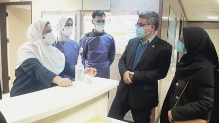 بازدید شامگاه دکتر شیبانی از بیمارستان بهار