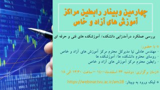 چهارمین وبینار رابطین مراکز آموزش های آزاد و خاص