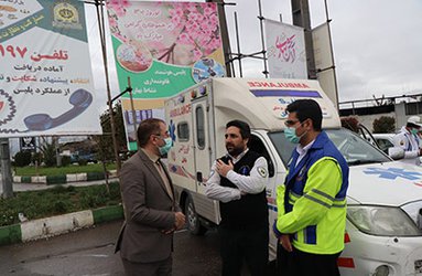 بازدید از بیمارستان شهید یحیی‌نژاد، اتوبوس آمبولانس ۱۱۵ و مرکز واکسیناسیون نوروزی