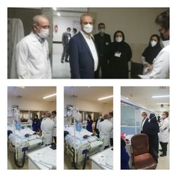 بازدید رئیس دانشگاه علوم پزشکی زنجان از بخش‌های بیمارستان موسوی