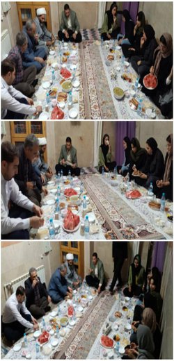 حضور رئیس دانشگاه علوم پزشکی زنجان در سفره افطار خوابگاهی