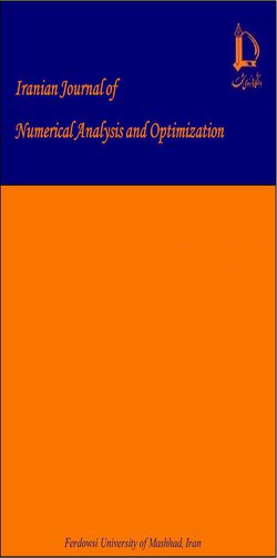 مقالات مجله ایرانی آنالیز عددی و بهینه سازی، دوره ۱۲، شماره ۲۳ منتشر شد