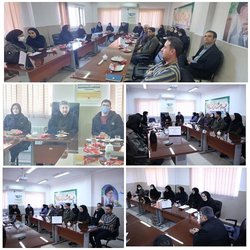 جلسه ارائه شاخصهای فنی در گروه مدیریت در  شبکه بهداشت و درمان شهرستان رامیان برگزار شد