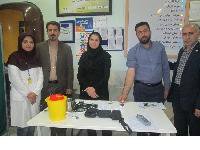 برگزاری ایستگاه سلامت در مرکز اموزشی پژوهشی و درمانی امیرالمومنین (ع)
