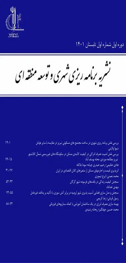 مقالات فصلنامه برنامه ریزی شهری و توسعه منطقه ای، دوره ۱، شماره ۲ منتشر شد