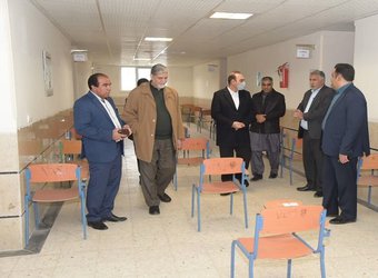 بازدید ریاست دانشگاه و مسئولین ستاد استانی از محل برگزاری آزمون سراسری