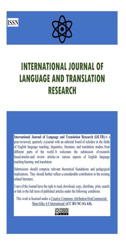 مقالات مجله بین المللی زبان و تحقیقات ترجمه، دوره ۲، شماره ۴ منتشر شد
