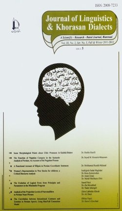 مقالات دوفصلنامه زبان شناسی و گویش های خراسان، دوره ۱۵، شماره ۱ منتشر شد