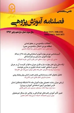 مقالات فصلنامه آموزش پژوهی، دوره ۸، شماره ۳۲ منتشر شد