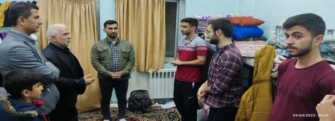 بازدید سرزده معاون فرهنگی و دانشجویی دانشگاه از خوابگاه پسرانه شهید علم الهدی