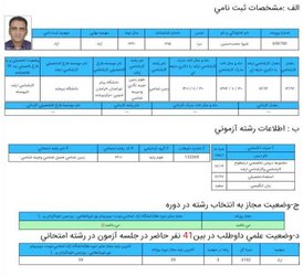 کسب رتبه سه آزمون سراسری مقطع دکتری سال ۱۴۰۲ توسط دانشجوی دانشگاه بیرجند