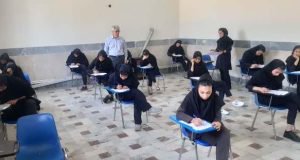 برگزاری آزمون خردادماه دانش آموزان دختر هنرستان دخترانه مرکز تحقیقات و آموزش گلستان