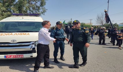 پوشش امدادی اورژانس ۱۱۵ در مراسم عاشورای حسینی در شهرستان آق قلا
